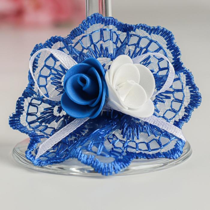 Комплект на стол молодожёнов Комплект на стол молодожёнов "Гармония", синий