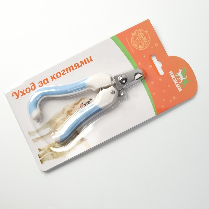 Когтерез боковой средний эргономичный, отверстие 11 мм, голубой с белым Когтерез боковой средний эргономичный, отверстие 11 мм, голубой с белым