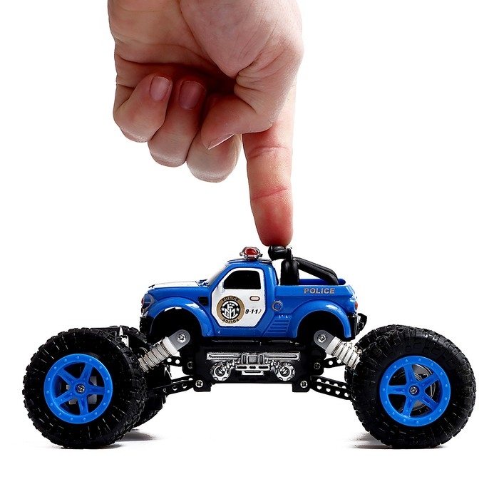 Джип радиоуправляемый «Полиция», работает от аккумулятора, цвет синий Джип радиоуправляемый «Полиция», работает от аккумулятора, цвет синий