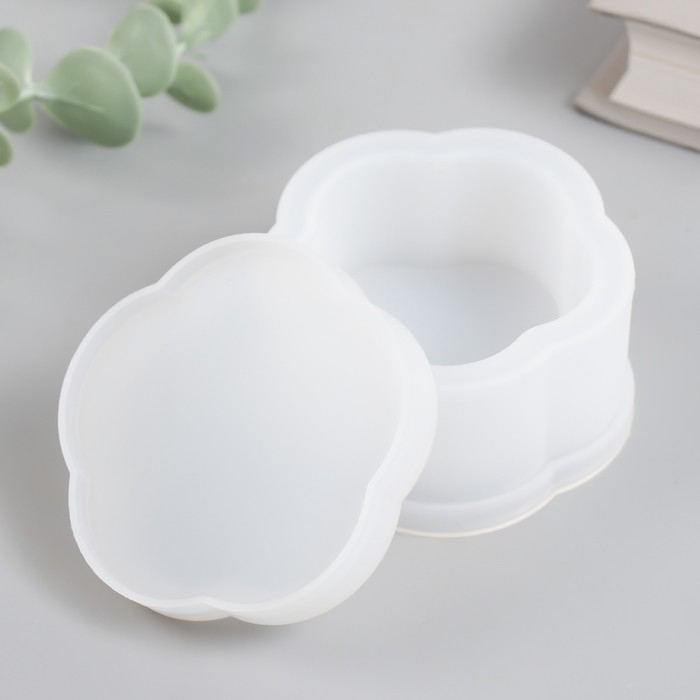 Молд силикон Молд силикон "Шкатулка волнистая" с крышкой 8х7,4х3,8 см