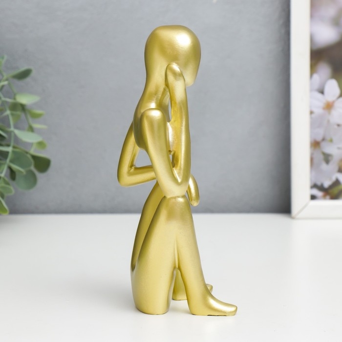 Сувенир полистоун  Сувенир полистоун "Абстракция - ожидание" золото 19х6х8 см