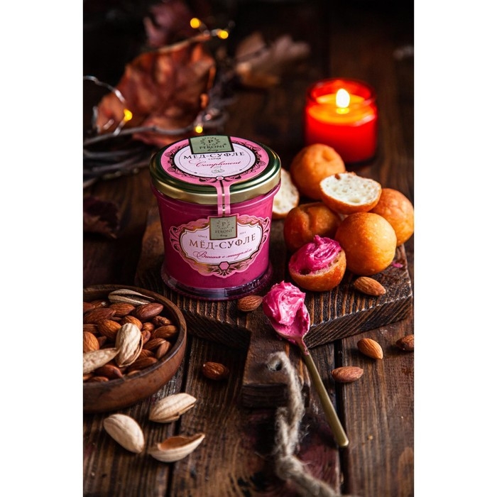 Мёд-суфле Вишня с миндалем, 30 г Мёд-суфле Вишня с миндалем, 30 г