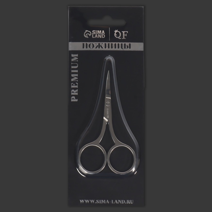 Ножницы маникюрные «Premium», загнутые, широкие, 9 см, на блистере, цвет серебристый Ножницы маникюрные «Premium», загнутые, широкие, 9 см, на блистере, цвет серебристый
