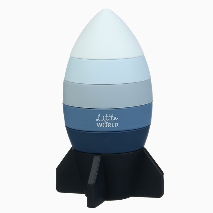 Развивающая игрушка - пирамидка «Ракета», силикон, Mum&Baby Развивающая игрушка - пирамидка «Ракета», силикон, Mum&Baby