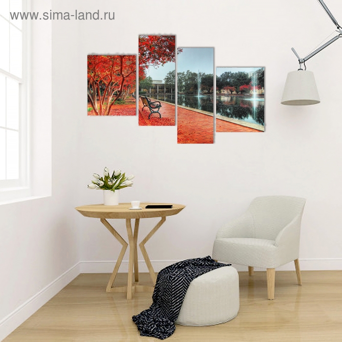 Картина модульная на подрамнике  Картина модульная на подрамнике "Осень в багрянце" 40*50, 42*55, 30*80, 30*75; 145х80см