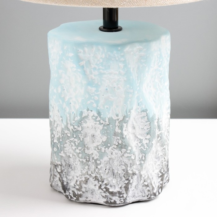 Настольная лампа Настольная лампа "Сан" E14 40Вт голубой-серый 20х20х33 см RISALUX