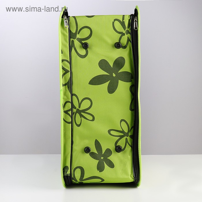 Сумка - переноска для животных  Сумка - переноска для животных "Цветы", зелёная, размер L, 53 х 21 х 29 см