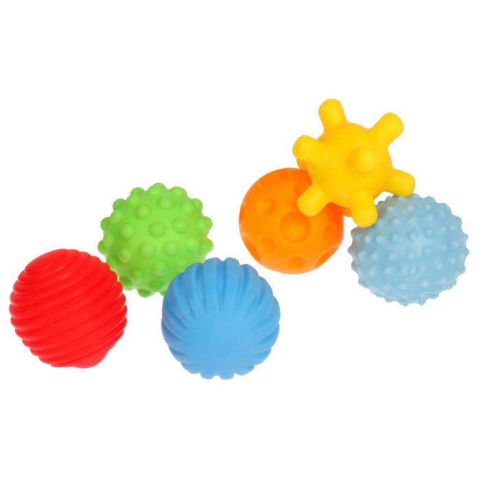 Подарочный набор развивающих мячиков «Волшебная почта» 6 шт., новогодняя подарочная упаковка, Крошка Я Подарочный набор развивающих мячиков «Волшебная почта» 6 шт., новогодняя подарочная упаковка, Крошка Я