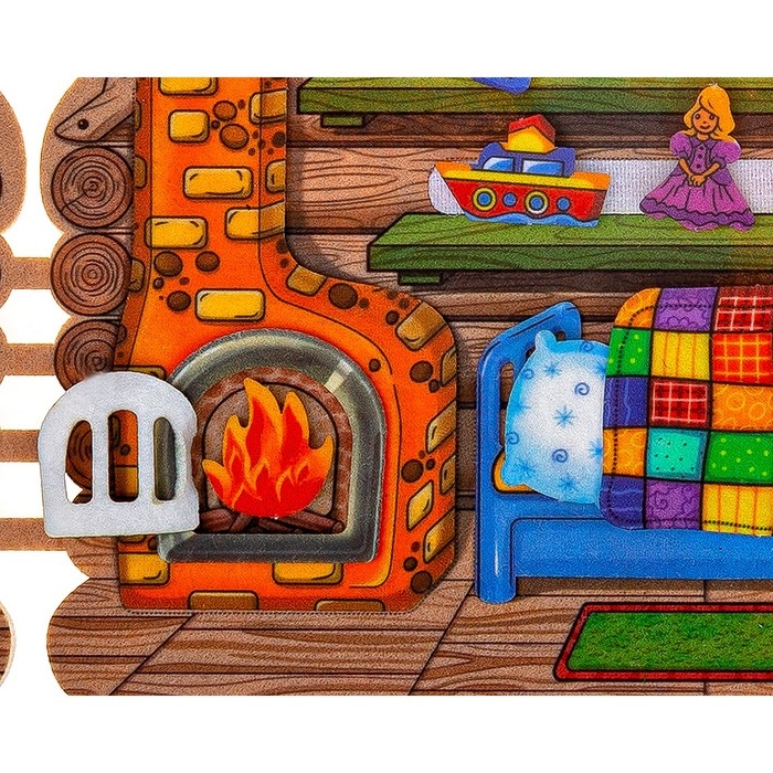 Развивающая книжка из фетра «Домик Дедушки Мороза» Развивающая книжка из фетра «Домик Дедушки Мороза»