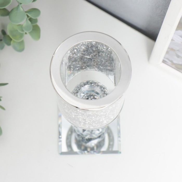 Подсвечник стекло на 1 свечу "Драгоценность" 25х8х8 см