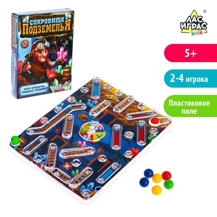 Настольная игра-бродилка на везение «Сокровища подземелья», от 2-4 игроков, 5+ Настольная игра-бродилка на везение «Сокровища подземелья», от 2-4 игроков, 5+