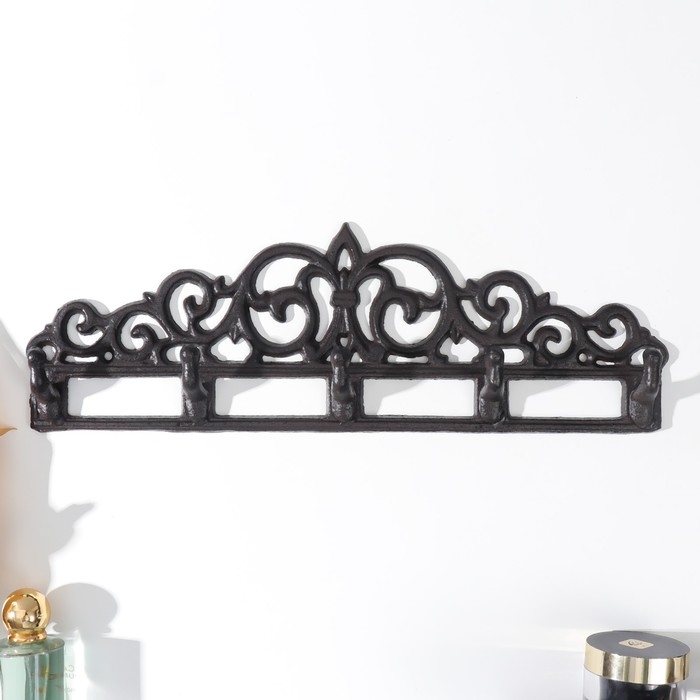 Крючки декоративные металл Крючки декоративные металл "Узоры" 12,5х39,5х3,5 см