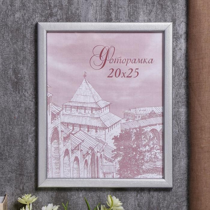 Фоторамка сосна с19 серебро 20х25 см (пластиковый экран) Фоторамка сосна с19 серебро 20х25 см (пластиковый экран)