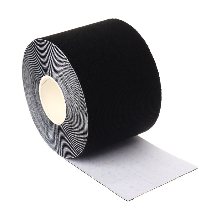 Кинезио-тейп, 5 см × 5 м, цвет чёрный Кинезио-тейп, 5 см × 5 м, цвет чёрный