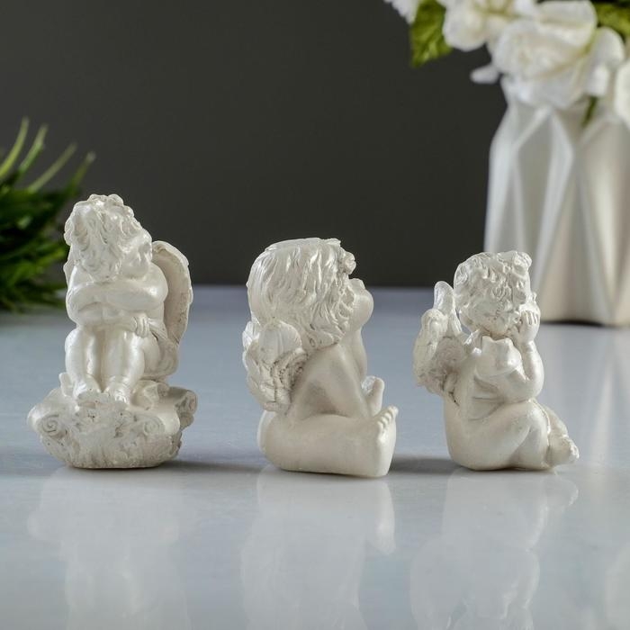 Набор фигур Набор фигур "Три ангелочка" перламутровый, 6см