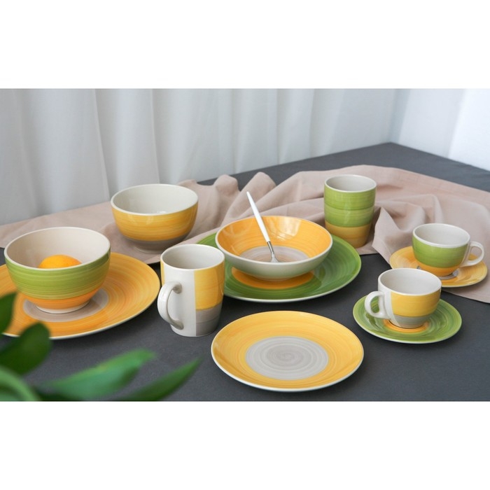 Кружка керамическая Доляна «Бутон», 360 мл, цвет жёлтый Кружка керамическая Доляна «Бутон», 360 мл, цвет жёлтый