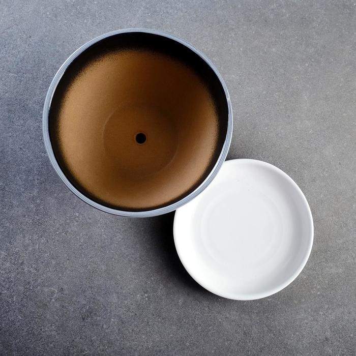 Горшок цветочный Иллюзия черная 1,65 л Горшок цветочный Иллюзия черная 1,65 л