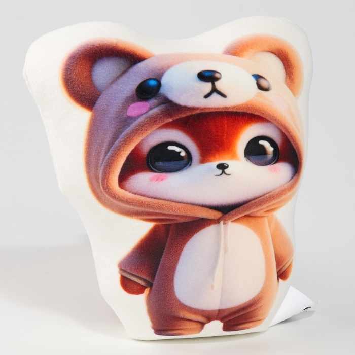 Игрушка антистресс «Лисенок в костюме мишки»