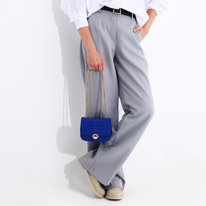 Сумка-мессенджер на клапане, цвет синий Сумка-мессенджер на клапане, цвет синий