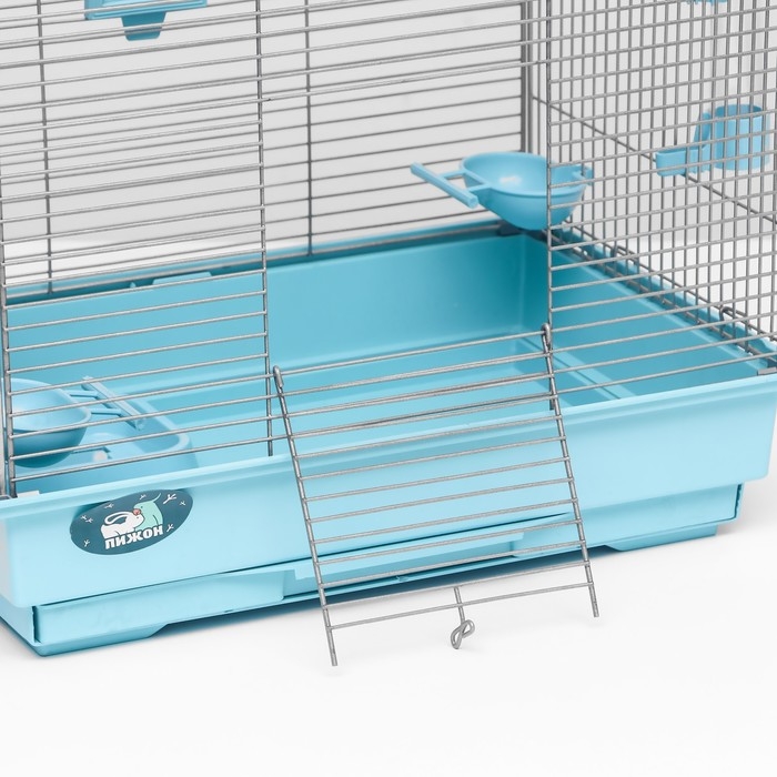 Клетка для птиц Клетка для птиц "Пижон" №101-Б, разборная, 42 х 30 х 65см (укомплект.) бирюзовая