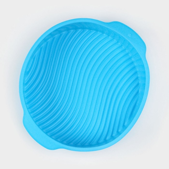 Форма для выпечки с ручками Доляна «Круг», силикон, 27×24×6 см, внутренний диаметр 22 см, цвет МИКС Форма для выпечки с ручками Доляна «Круг», силикон, 27×24×6 см, внутренний диаметр 22 см, цвет МИКС