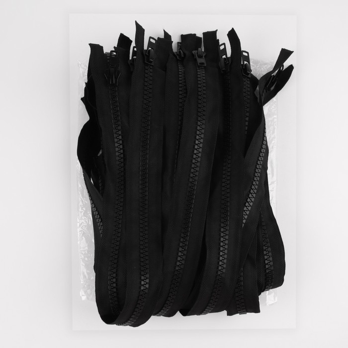 Молния «Трактор», №10, разъёмная, 2 бегунка, замки автомат, 110 см, цвет чёрный, цена за 1 штуку Молния «Трактор», №10, разъёмная, 2 бегунка, замки автомат, 110 см, цвет чёрный, цена за 1 штуку