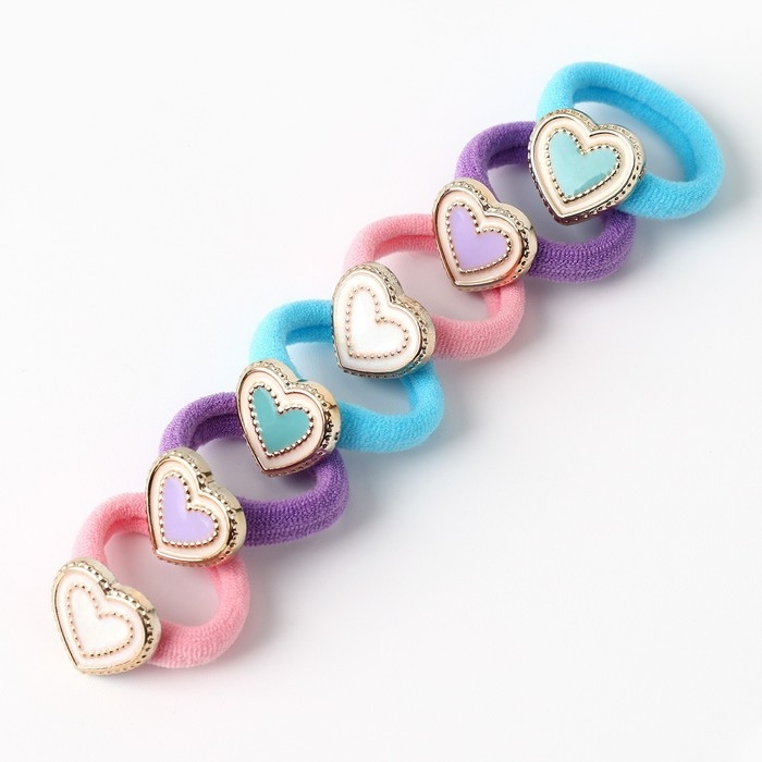 Резинки для волос «Милый единорожек» 6 шт, 3.5 х 3.5 х 1 см Резинки для волос «Милый единорожек» 6 шт, 3.5 х 3.5 х 1 см