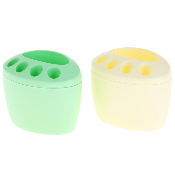 Подставка для зубных щёток «Камея», цвет МИКС Подставка для зубных щёток «Камея», цвет МИКС