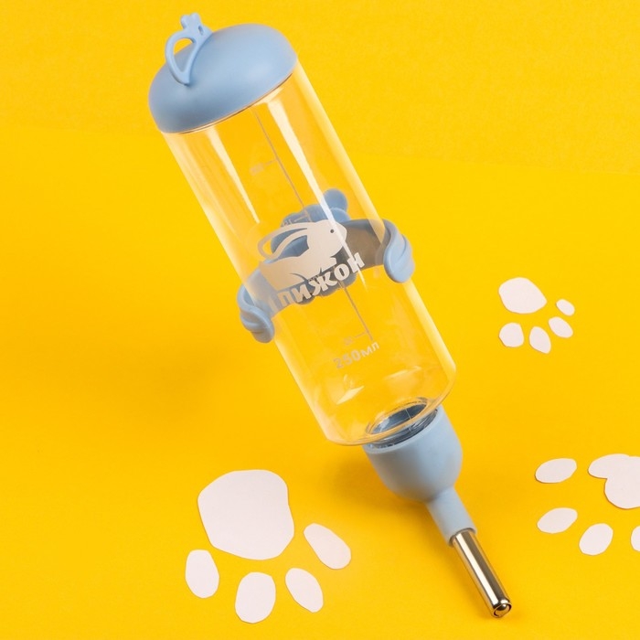 Поилка для грызунов Поилка для грызунов "Пижон", 250 мл, голубая