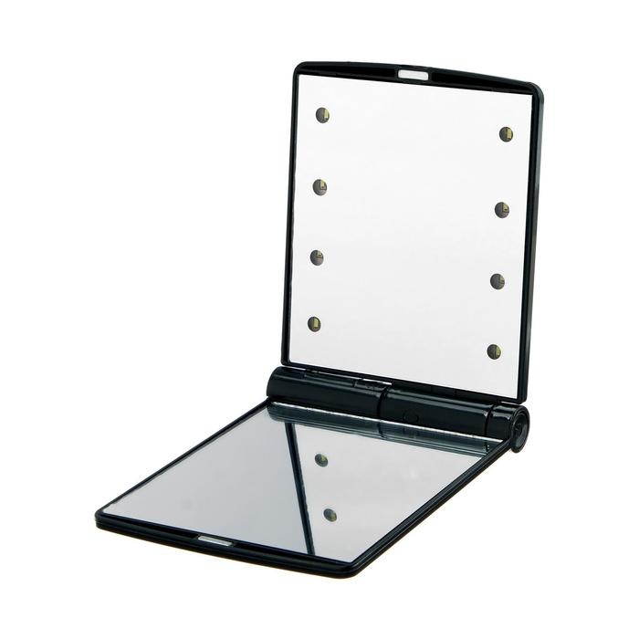 Зеркало Luazon, подсветка, 13.5 × 8.5 × 1 см, 8 диодов, МИКС Зеркало Luazon, подсветка, 13.5 × 8.5 × 1 см, 8 диодов, МИКС