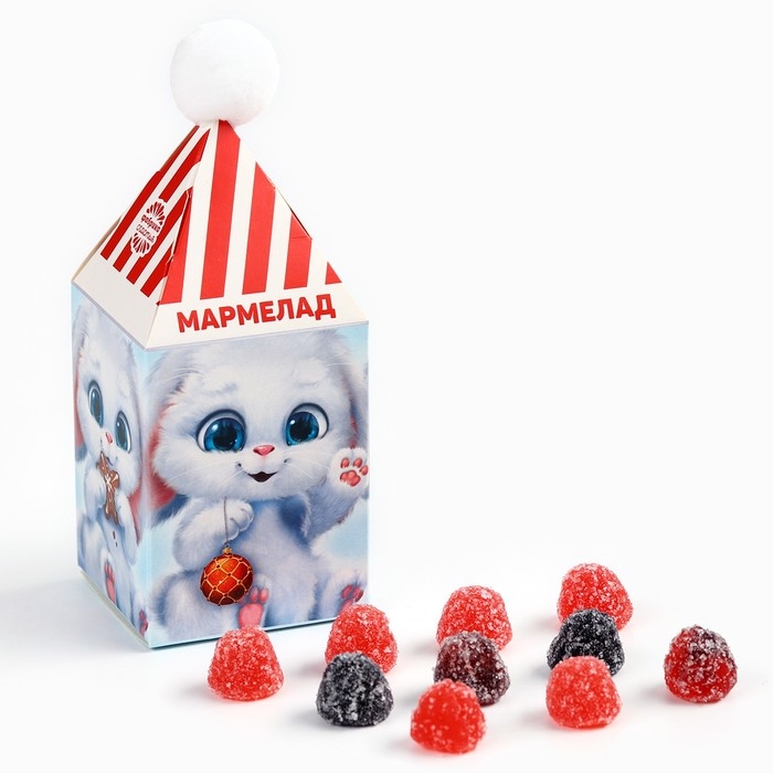 Новый год! Мармелад в коробке«Подарок для тебя» в форме ягод,100 г