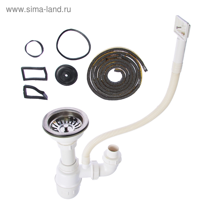 Мойка кухонная  Мойка кухонная "Владикс", врезная, с сифоном, d=49 см, нержавеющая сталь 0.6 мм