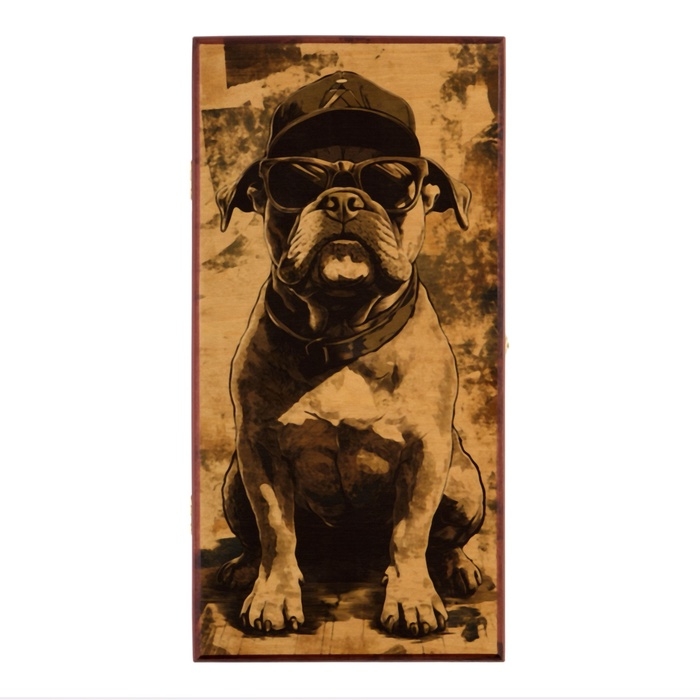 Нарды деревянные с шашками, настольная игра Нарды деревянные с шашками, настольная игра "Пёс", 40 х 40 см