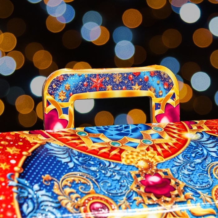 Подарочная коробка "Самоцветы" , Сундук , 28 х 20 х 25 см. Новый год