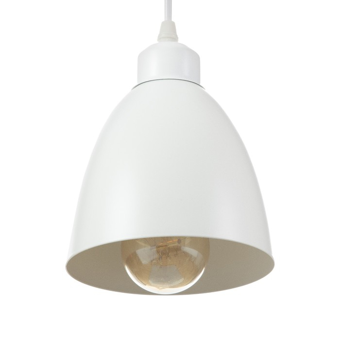 Светильник BayerLux Подвес "Овал" 1x40Вт E27 белый 14х14х18-98 см