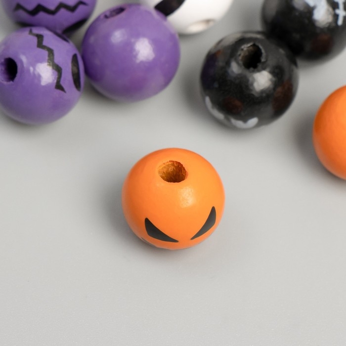 Бусины дерево для творчества Бусины дерево для творчества "Страшилы" d=1,6 см набор 12 шт