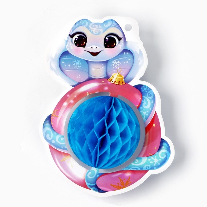 Ёлочная игрушка новогодняя «Змейка», на Новый год, 10,5 х 12,6 см Ёлочная игрушка новогодняя «Змейка», на Новый год, 10,5 х 12,6 см
