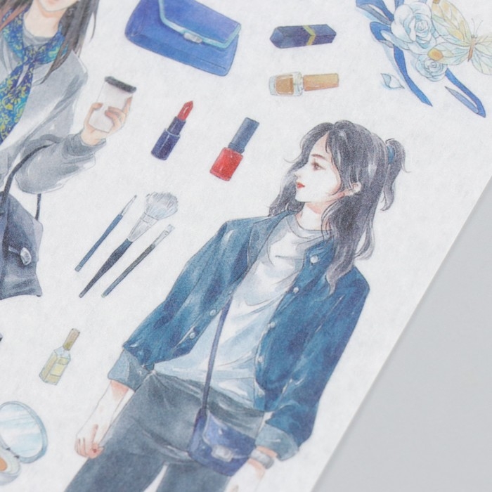 Наклейки для творчества бумага Наклейки для творчества бумага "Девушки и их увлечения" набор 3 листа 10х20 см