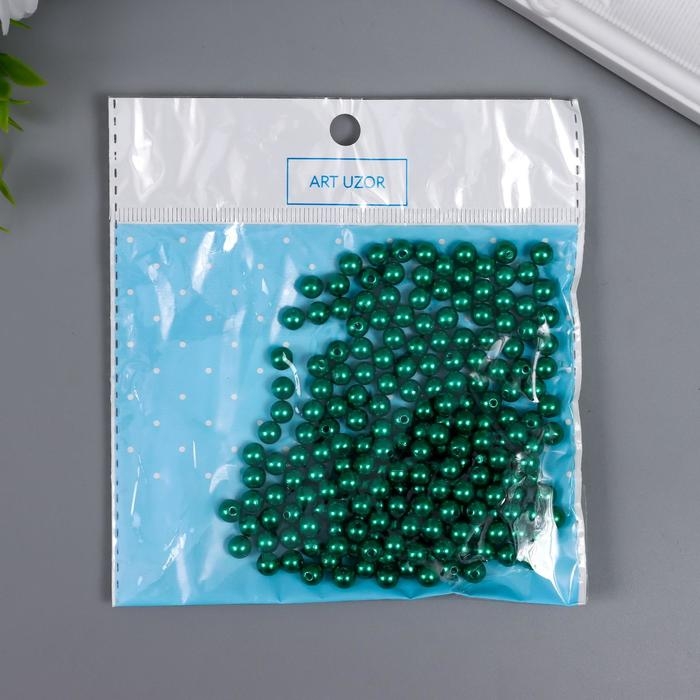 Бусины для творчества пластик Бусины для творчества пластик "Опаловый-зелёный" набор 200 шт d=0,6 см