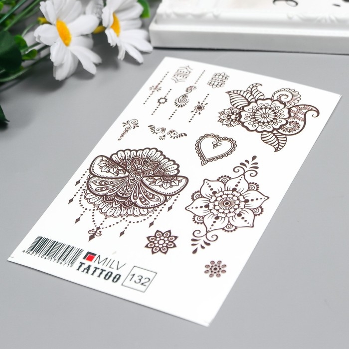 Татуировка на тело Татуировка на тело "Как мехенди" 10х15 см
