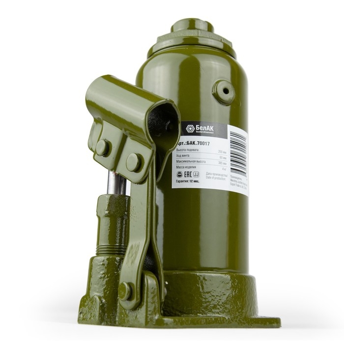 Домкрат гидравлический  Домкрат гидравлический "БелАК" ECO БАК.70017, подъем/подхват 390/195 мм, 10 т