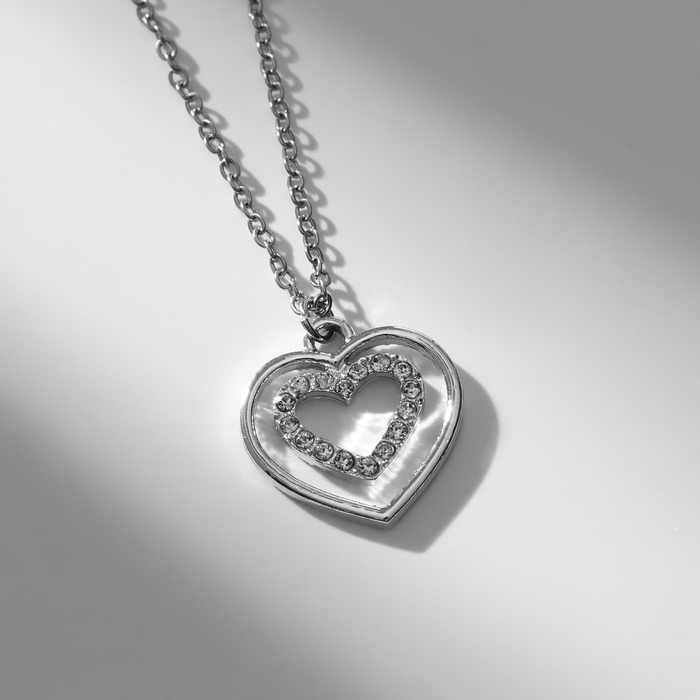 Кулон Dream люби, цвет белый в серебре, 45 см Кулон Dream люби, цвет белый в серебре, 45 см