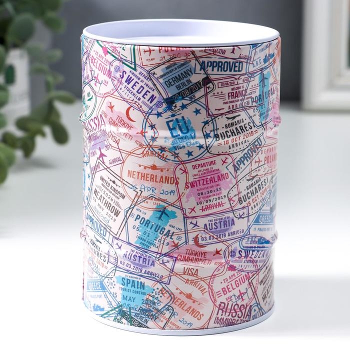 Копилка металл банка Копилка металл банка "Большое путешествие" 12х8х8 см