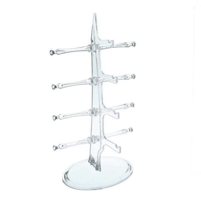 Подставка под очки 4 места, настольная 16×18,3×30 см, прозрачная