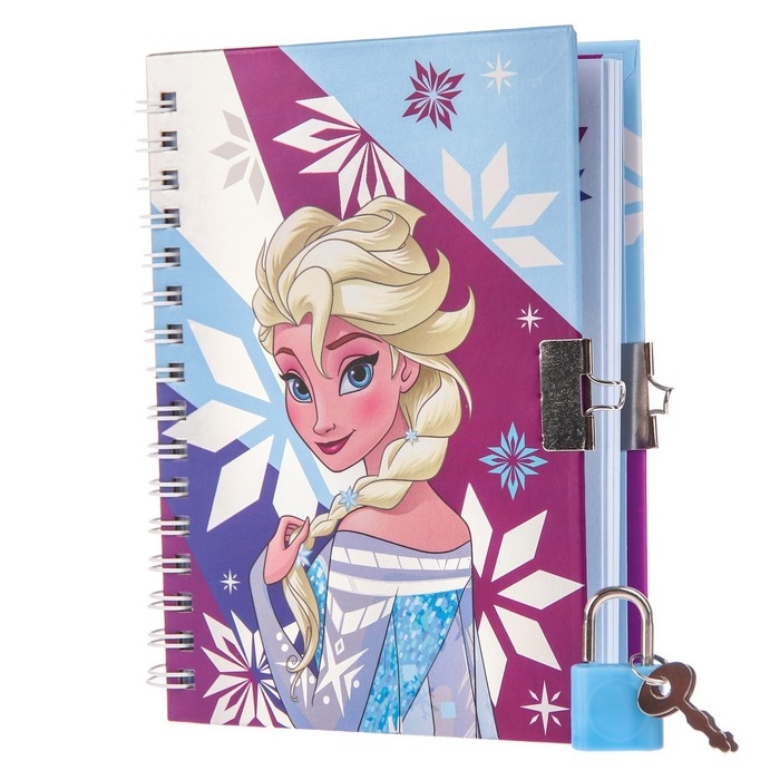 Записная книжка на замочке А6, Записная книжка на замочке А6, "Эльза", 50 листов, Холодное сердце