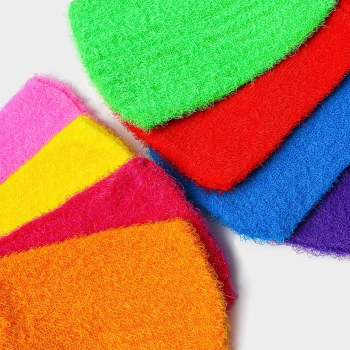 Мочалка - варежка массажная Доляна «Жёсткая», цвет МИКС Мочалка - варежка массажная Доляна «Жёсткая», цвет МИКС