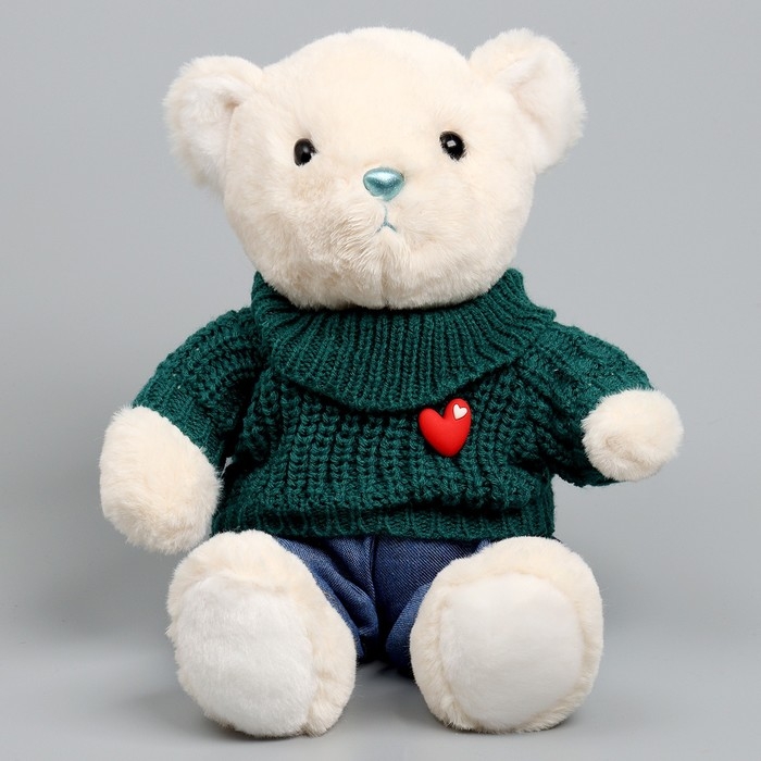 Мягкая игрушка Little Friend, мишка в зеленом свитере, 21 см Мягкая игрушка Little Friend, мишка в зеленом свитере, 21 см