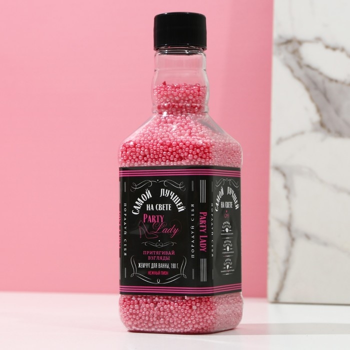 Жемчуг для ванны Party Lady, 190 г, аромат нежного пиона, ЧИСТОЕ СЧАСТЬЕ Жемчуг для ванны Party Lady, 190 г, аромат нежного пиона, ЧИСТОЕ СЧАСТЬЕ