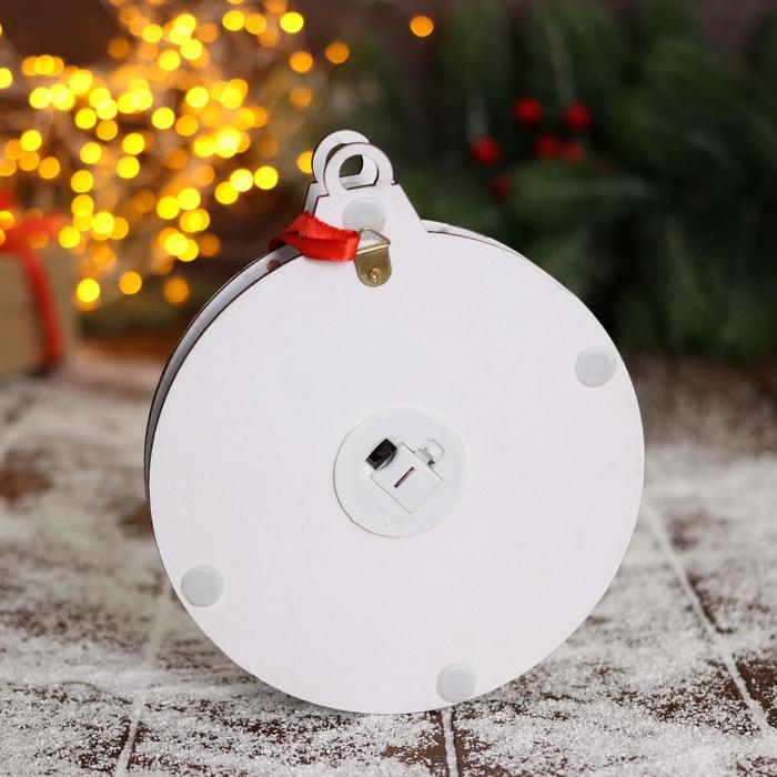 Украшение ёлочное Украшение ёлочное "Новогодний шар с Дедом Морозом" 15х15 см