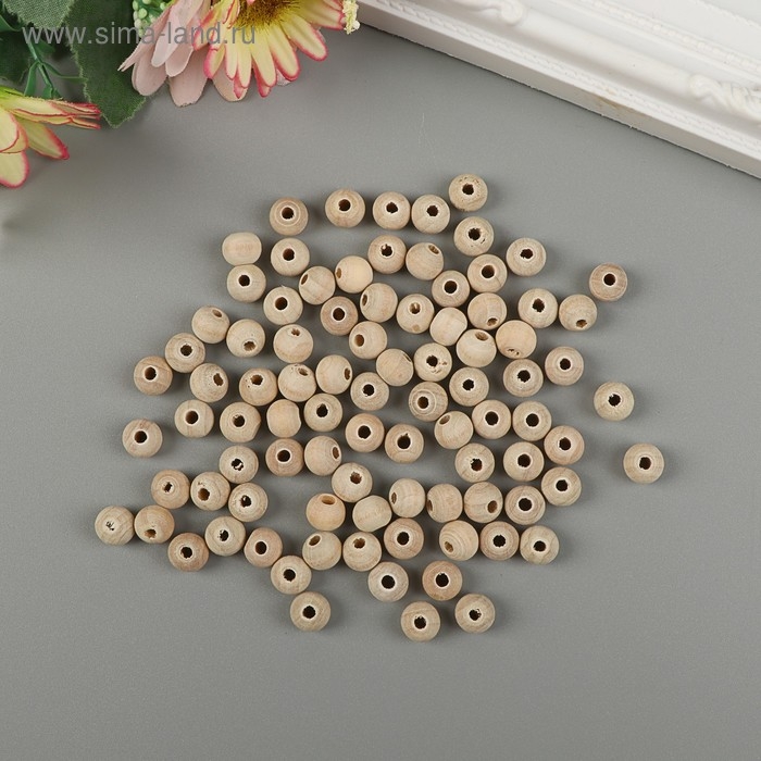 Бусины деревянные d=8 мм (набор 15 гр) без покрытия МИКС Бусины деревянные d=8 мм (набор 15 гр) без покрытия МИКС